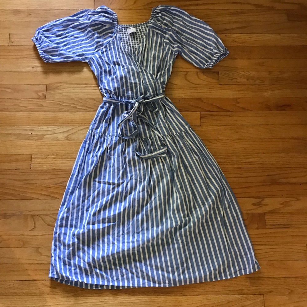 Old Navy Stripe Wrap Around Dress